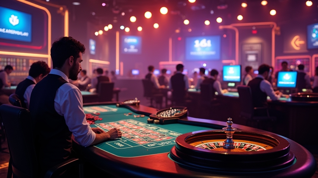 Salle live avec plusieurs jeux populaires et croupiers en studio